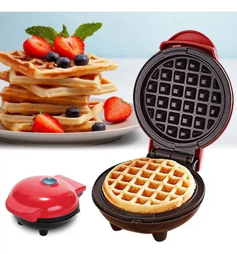 Mini Wafflera Redonda Electrica